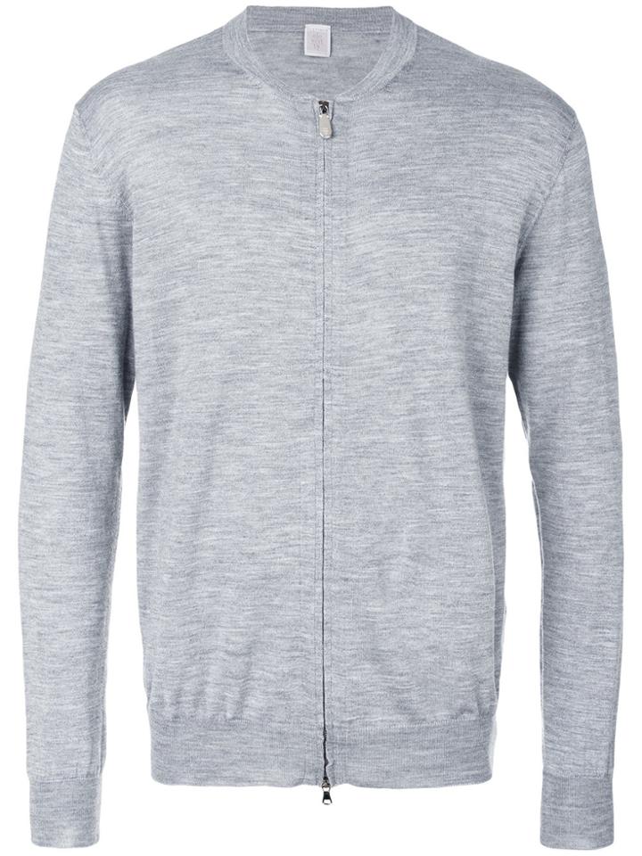 Eleventy Zip Up Cardigan - Grey