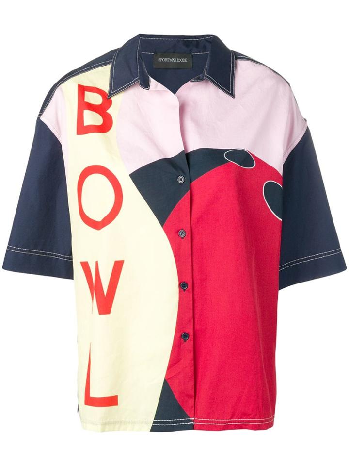 Sport Max Code Bowl Print Shirt - Blue