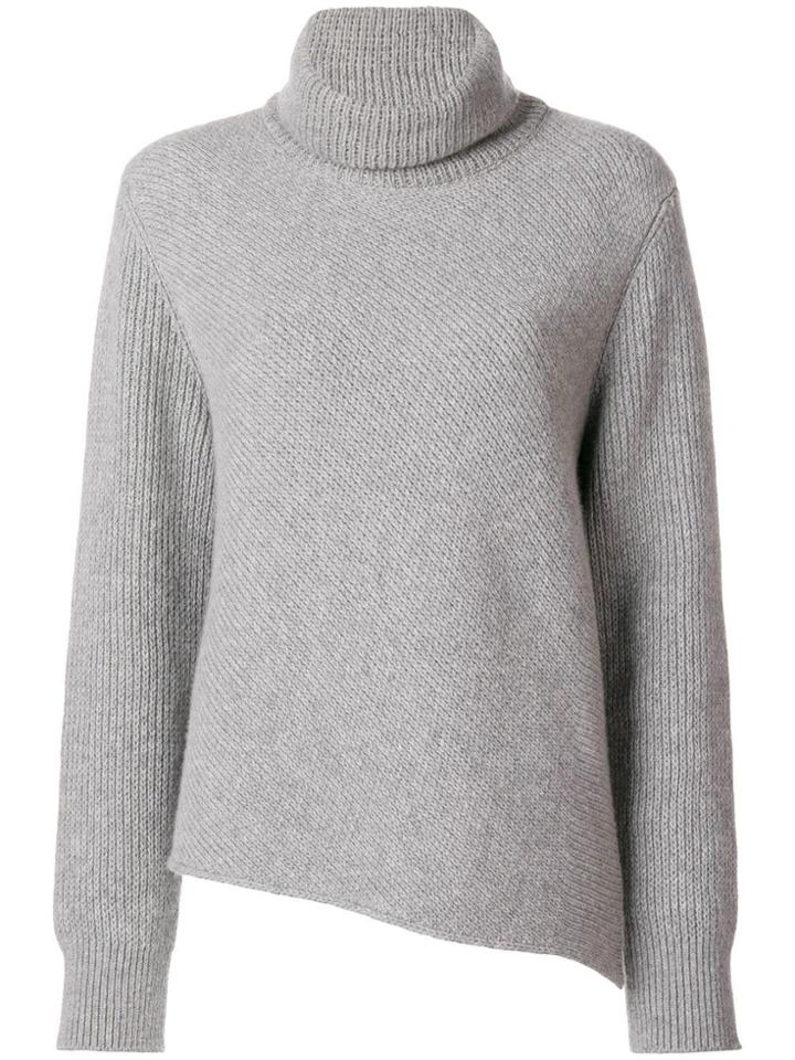 Cédric Charlier Turtleneck Asymmetric Jumper - Grey