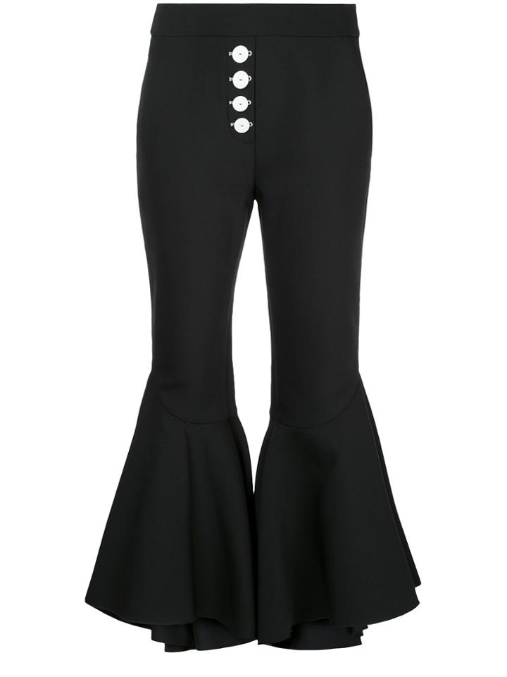 Ellery Sin City Flared Cropped Trosuers - Black