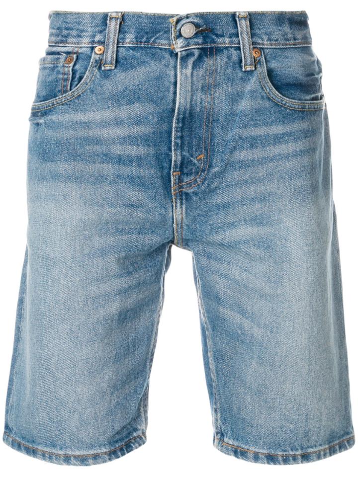 Levi's 502 Regular Taper Fit Hemmed Bob Shorts - Blue