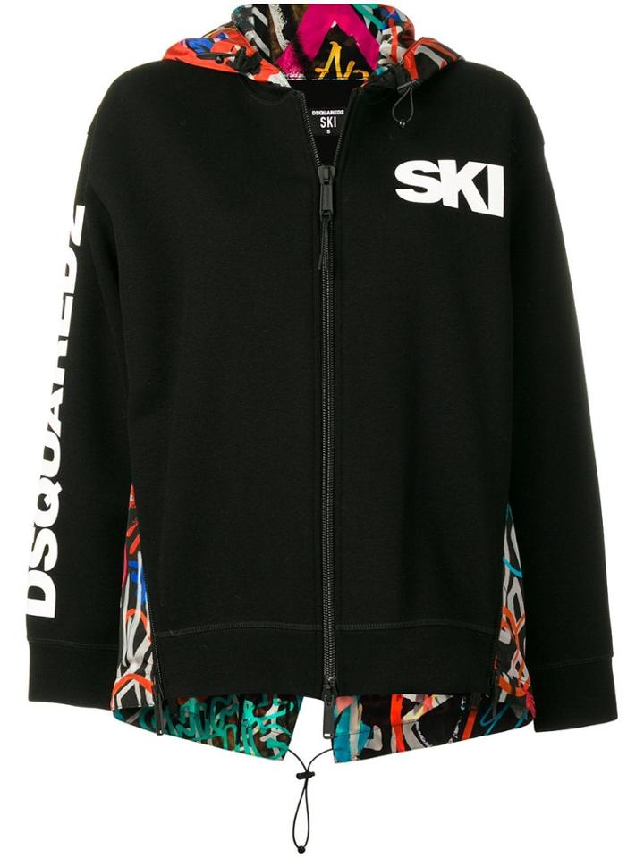 Dsquared2 Hooded Bomber Jacket - Black
