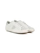 Philippe Model Kids Teen Glitter Stone Detailed Sneakers - White