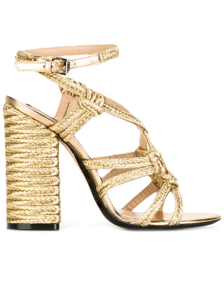 No21 Braided Detail Sandals - Metallic