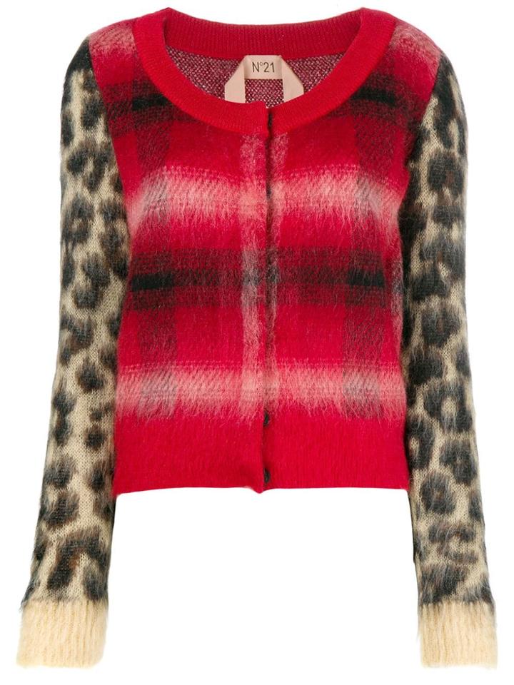 No21 Leopard Cardigan - Red