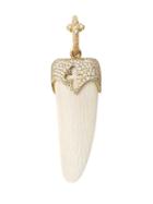 Loree Rodkin Diamond Maltese Cross Mammoth Bone Pendant, Women's, Metallic