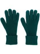 N.peal Ribbed Knitted Gloves - Green