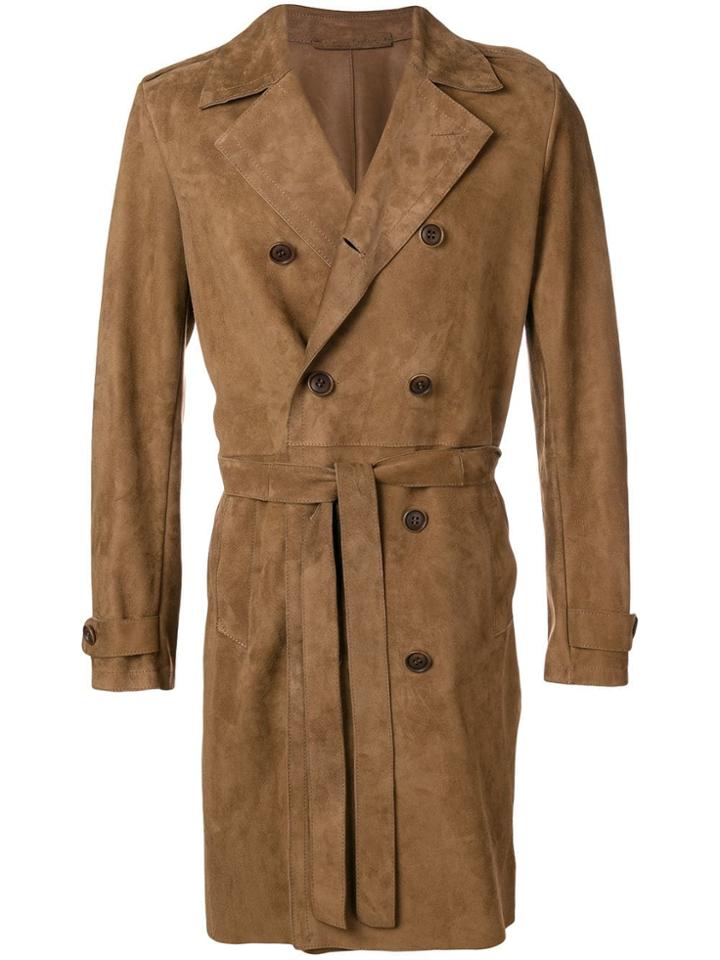 Salvatore Santoro Double-breasted Trench Coat - Brown