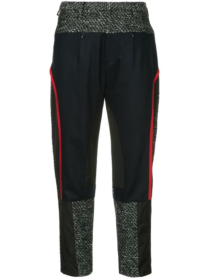 Kolor Panelled Cropped Trousers - Blue