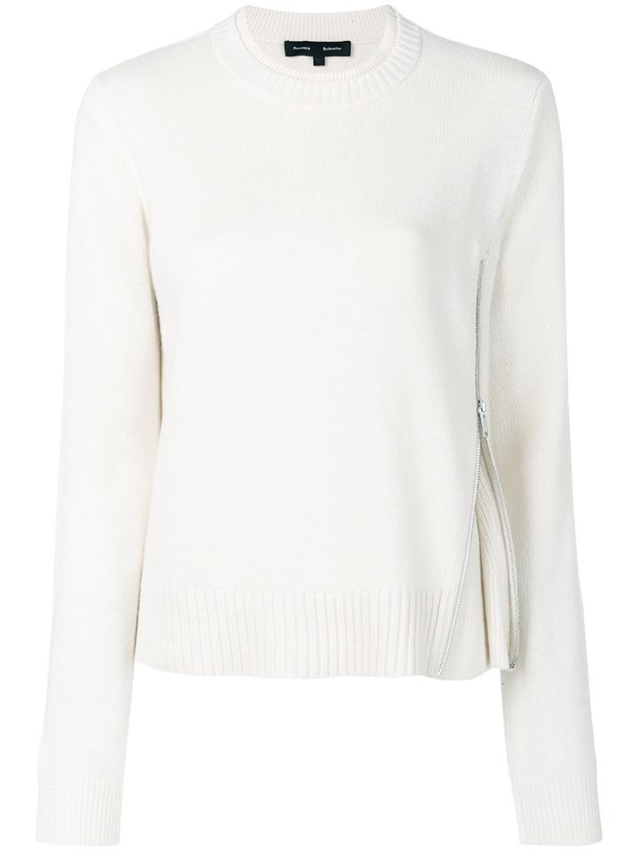 Proenza Schouler Knit Zip Detail Top - White