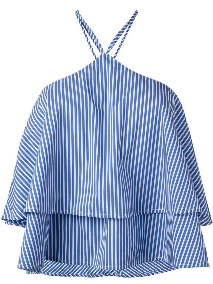 Dondup Elektra Top, Women's, Size: 38, Blue, Cotton/polyamide/spandex/elastane