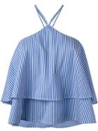 Dondup Elektra Top, Women's, Size: 38, Blue, Cotton/polyamide/spandex/elastane