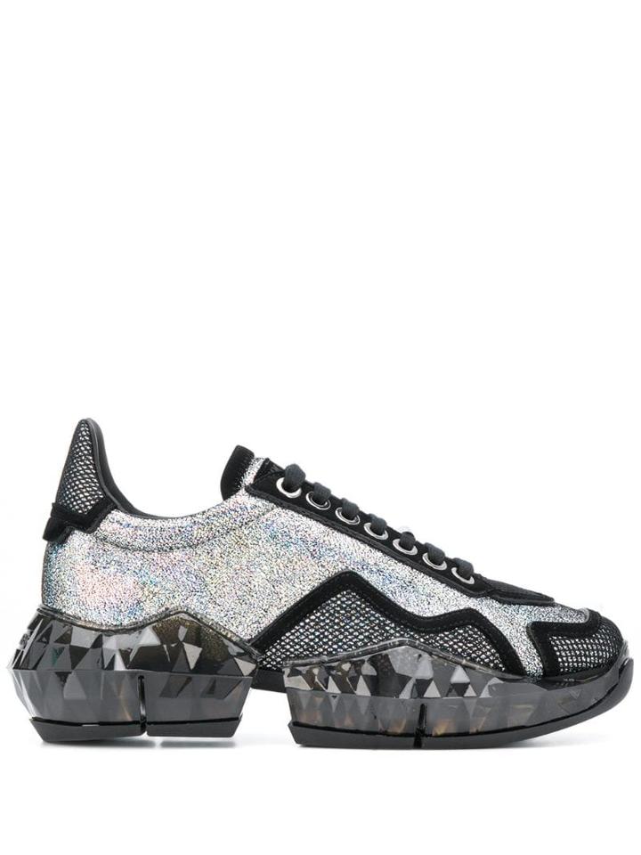 Jimmy Choo Hologram Low-top Sneakers - Black