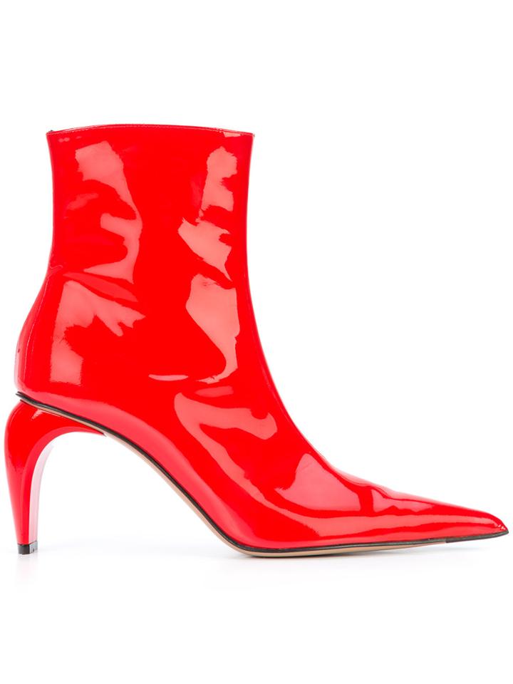 Misbhv Pointed Ankle Boots - Red
