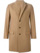Harmony Paris Single Breasted Overcoat - Nude & Neutrals