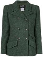 Chanel Pre-owned Slim Double Breasted Blazer - Green