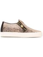Giuseppe Zanotti Design Devon Low-top Sneakers, Men's, Size: 40, Nude/neutrals, Leather/rubber