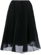 Prada Organza Plissé A-line Skirt - Black
