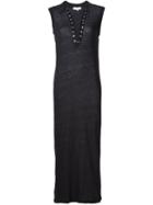 Iro Lace Up V Neck Fitted 'daisy' Dress