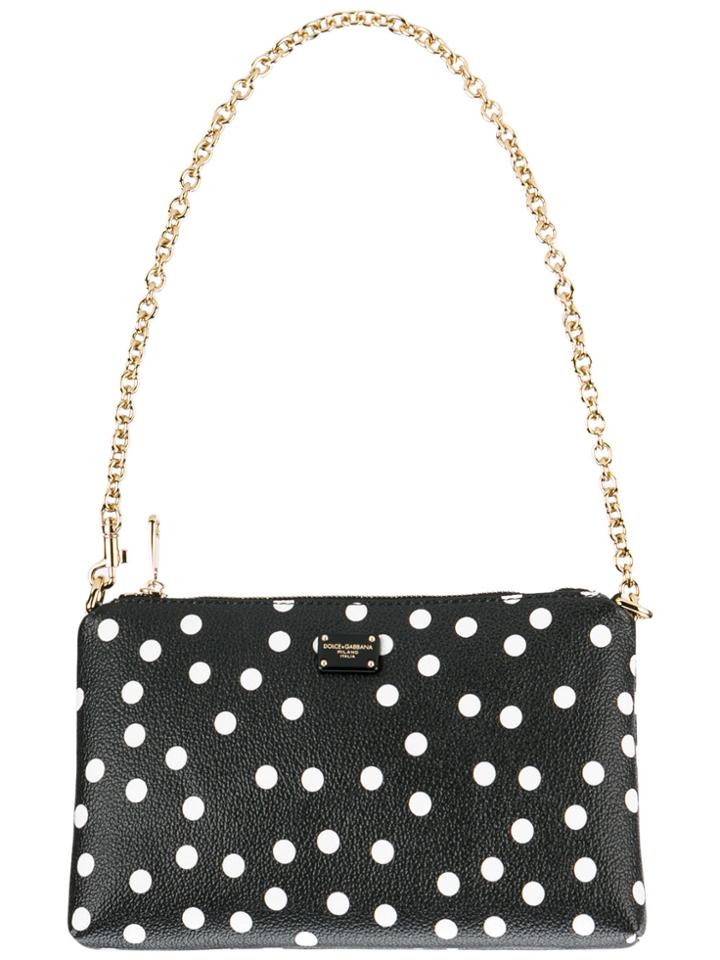 Dolce & Gabbana Polka Dot Print Mini Bag - Black
