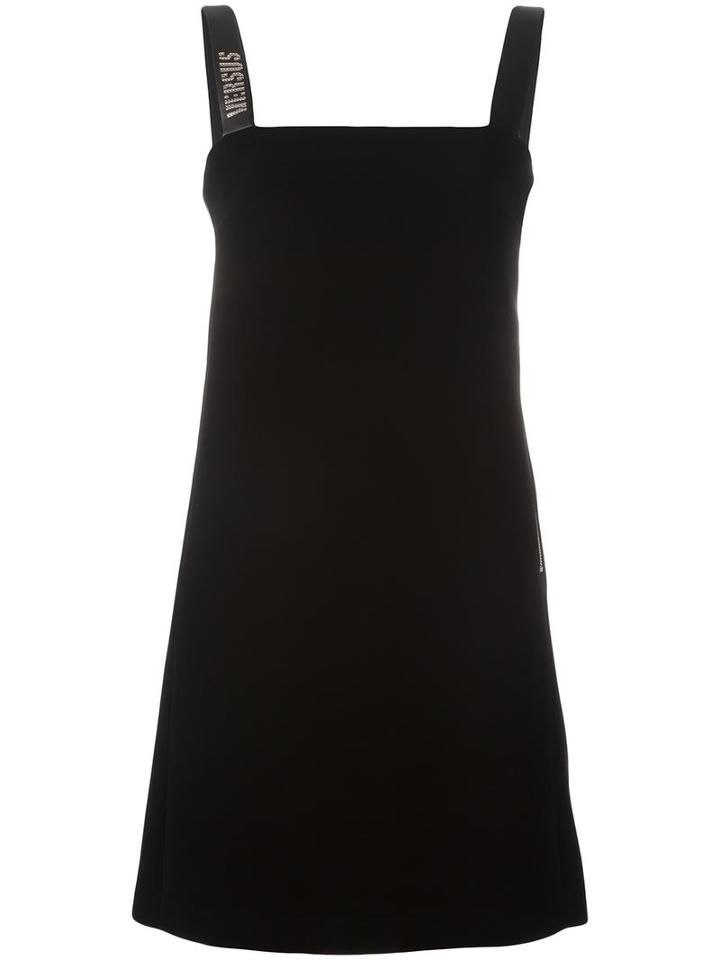 Versus Logo Detail Mini-dress, Women's, Size: 40, Black, Polyester/polyamide/spandex/elastane/viscose