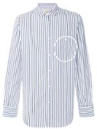 Corelate Circle Detail Striped Shirt - White