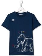 Baby Dior Elephant Sketch Design T-shirt - Blue