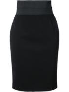 Fitted Waist Skirt - Women - Polyamide/spandex/elastane/viscose - 10, Black, Polyamide/spandex/elastane/viscose, Akris Punto