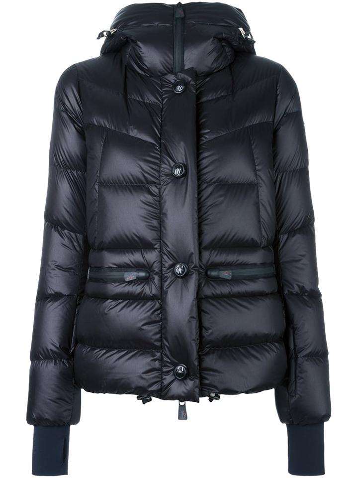 Moncler Grenoble Zip Up Puffer Jacket, Women's, Size: 3, Black, Polyamide/feather Down