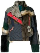 Kolor Mixed-media Cropped Jacket - Green