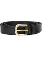 Eleventy Buckled Belt, Men's, Size: 90, Black, Leather