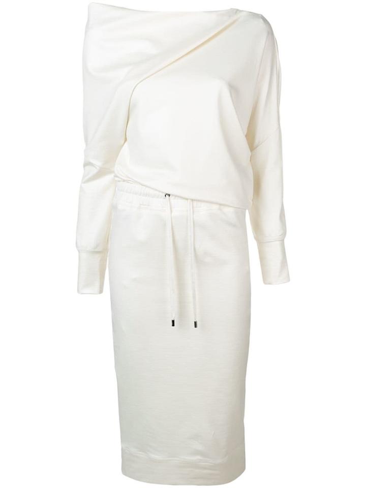Tom Ford Off-the-shoulder Sweat Dress - White