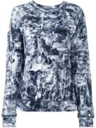 Diesel Rose Print Sweatshirt, Women's, Size: Large, Blue, Cotton