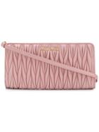 Miu Miu Quilted Clutch - Pink & Purple