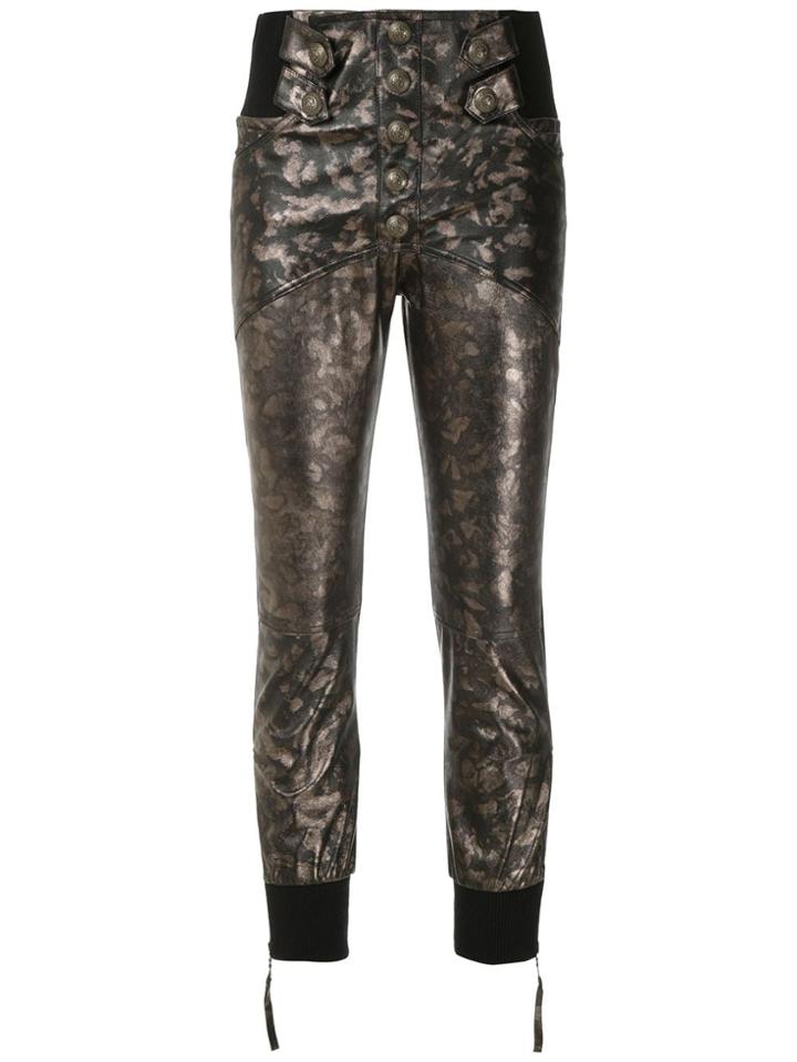 Andrea Bogosian Petunia Leather Skinny Trousers - Multicolour