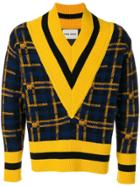 Henrik Vibskov Checked Messy Match V-neck Sweater - Multicolour
