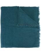 Rick Owens Fringed Scarf, Women's, Blue, Silk/polyamide/cashmere/wool