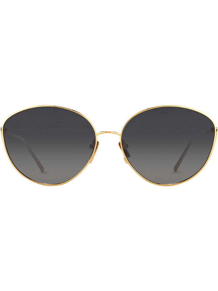 Linda Farrow 508 C4 Cat-eye Sunglasses - Metallic