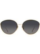 Linda Farrow 508 C4 Cat-eye Sunglasses - Metallic