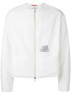 Oamc Collarless Translucent Logo Jacket - White