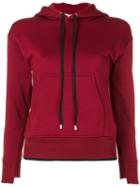 Helmut Lang - Drawstring Hoodie - Women - Cotton/nylon - S, Red, Cotton/nylon