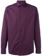 Salvatore Ferragamo Classic Pinstripe Shirt, Men's, Size: Xl, Red, Cotton