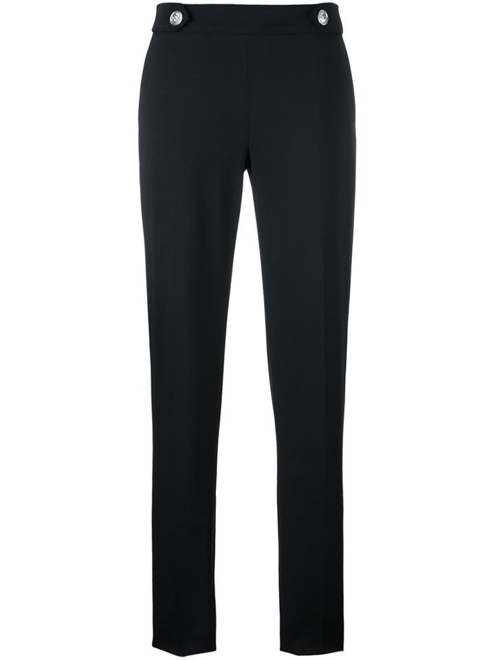 Versus Slim-fit Cropped Trousers, Women's, Size: 46, Black, Spandex/elastane/wool