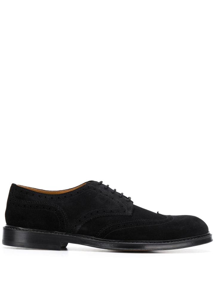 Doucal's Lace-up Brogue Shoes - Black