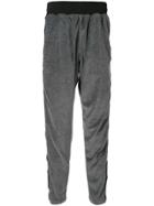 Daniel Patrick Velour Snap Track Pants - Grey