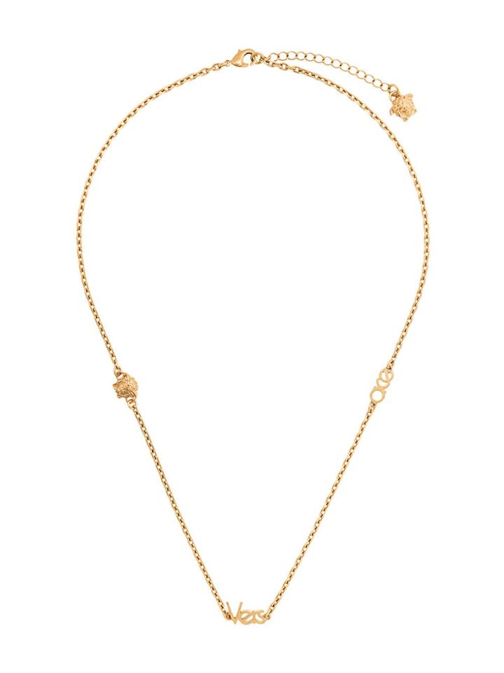Versace Vers Necklace - Metallic