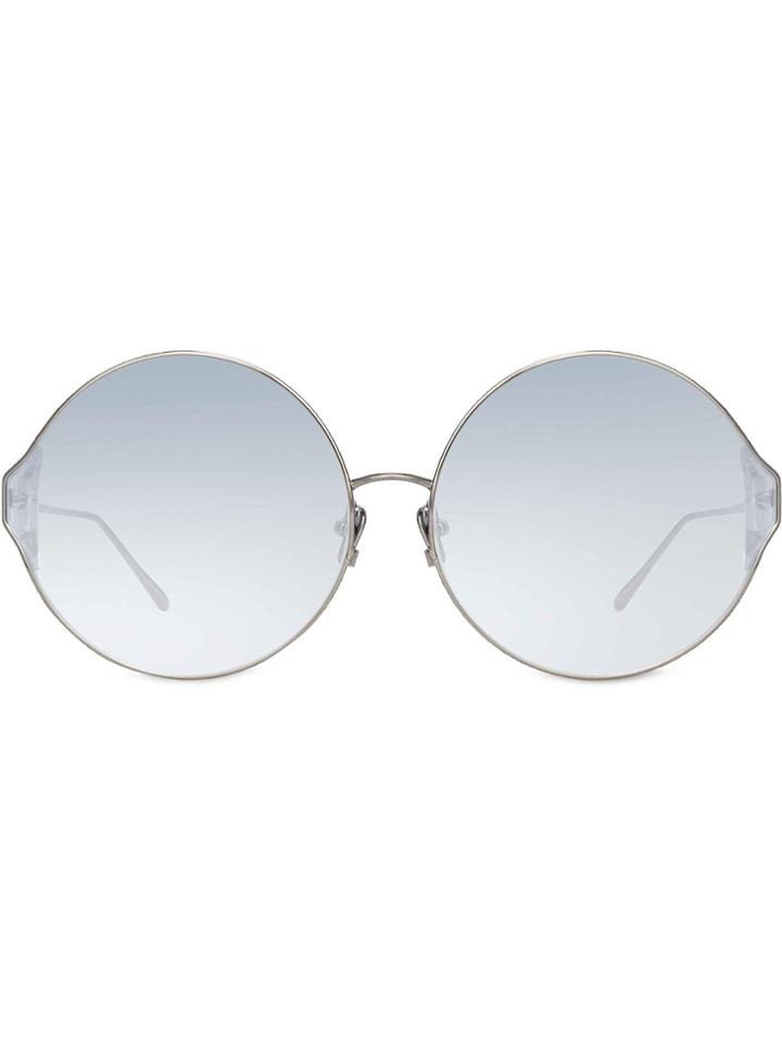 Linda Farrow Carousel C7 Oversized Round Sunglasses - Gold