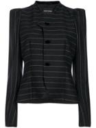 Giorgio Armani Vintage Pinstriped Jacket - Black