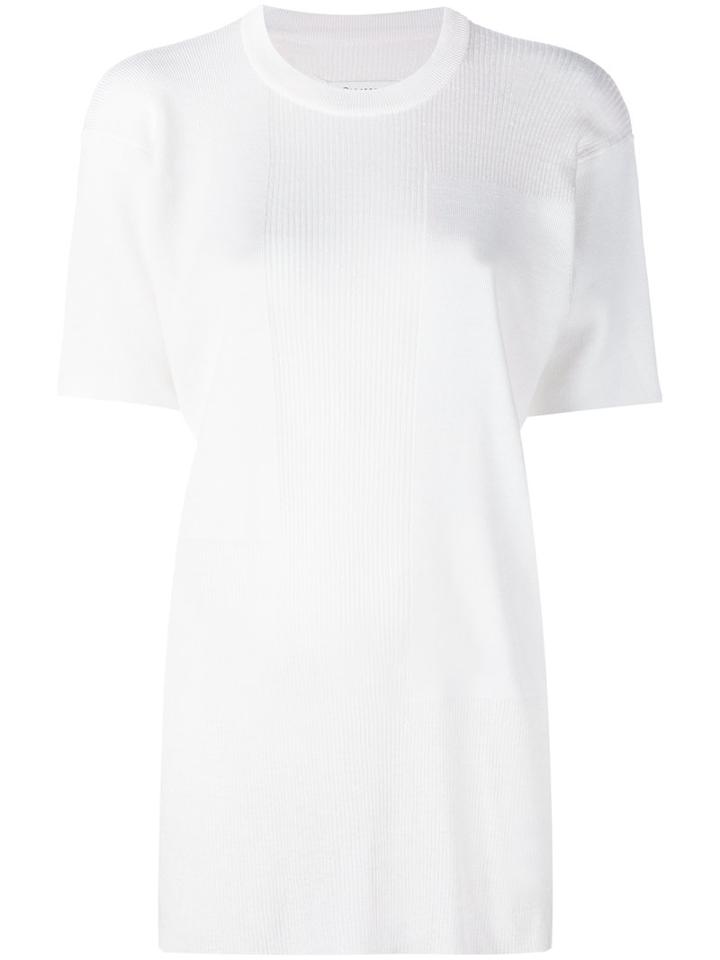 Maison Margiela - Knitted T-shirt - Women - Silk/cotton/linen/flax - M, White, Silk/cotton/linen/flax