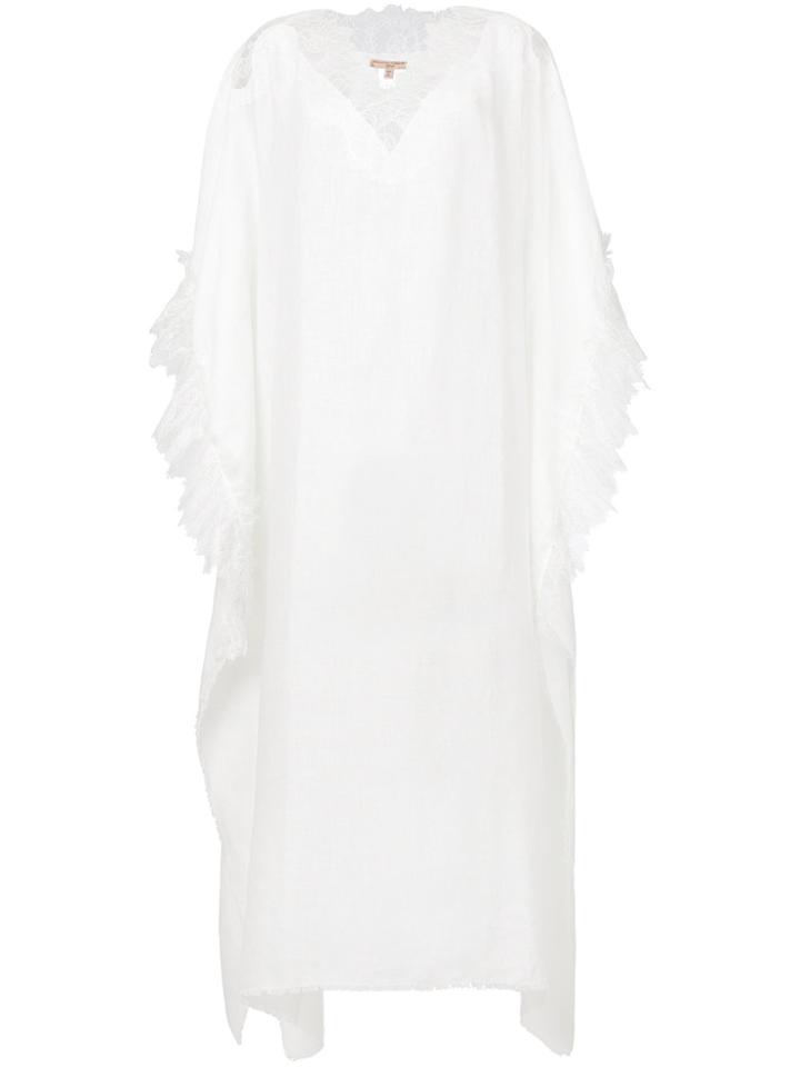 Ermanno Scervino Lace Trim Maxi Dress - White